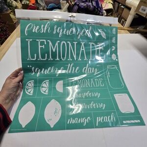 "Lemondade" Chalk Couture Transfer Stencil Sz D 18x18 RETIRED DIY Crafting Craft